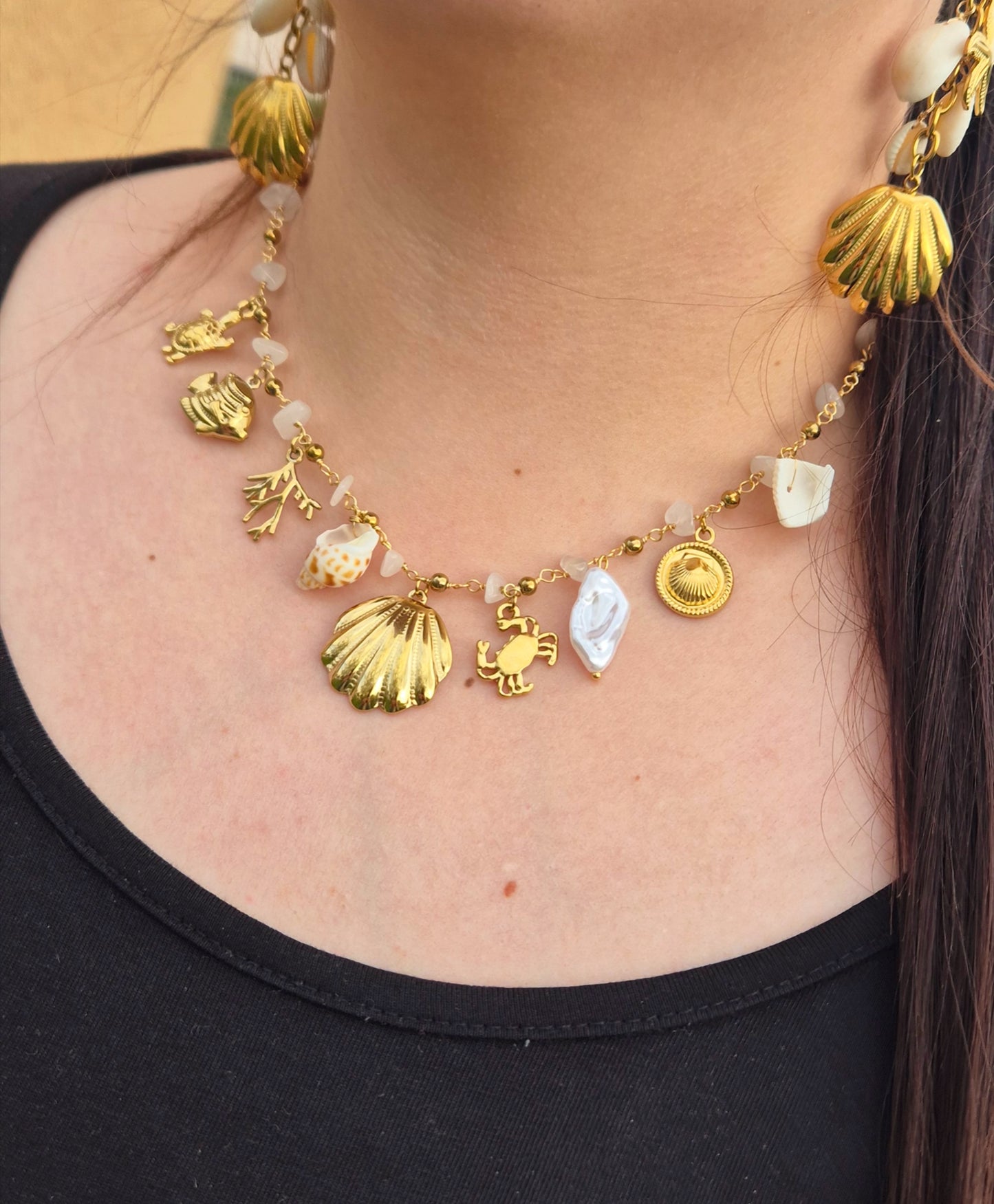 Collier Tahiti blanc