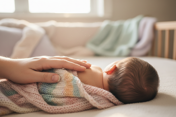 Main dune maman sur un bebe