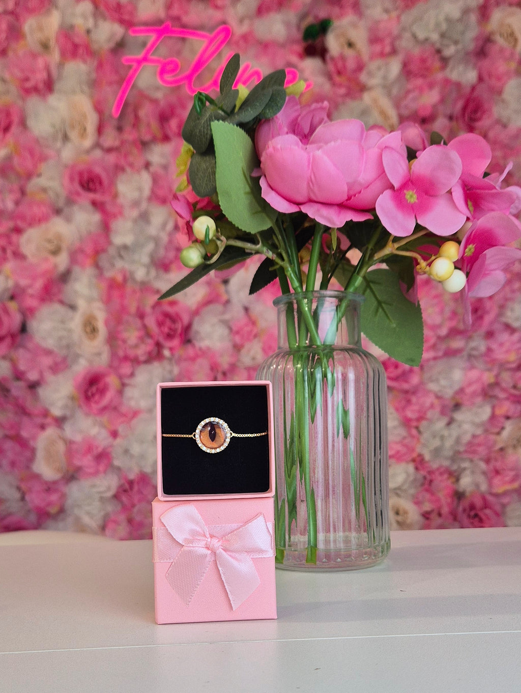 Bracelet souvenirs oeil de chat acier inoxydable 