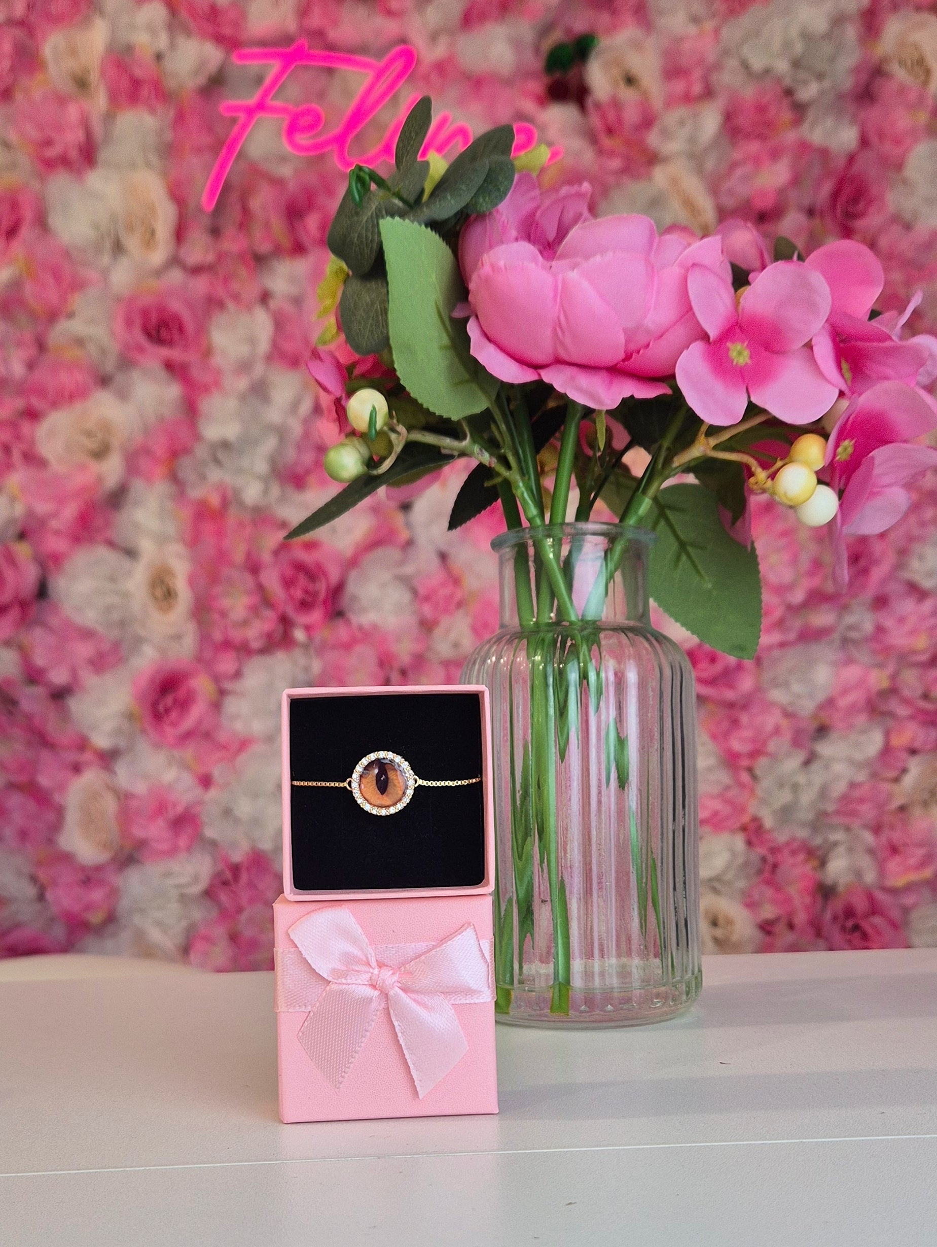 Bracelet souvenirs oeil de chat acier inoxydable 