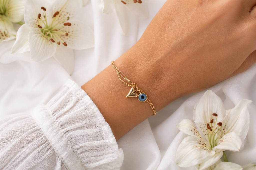 Bracelet coeur avec iris