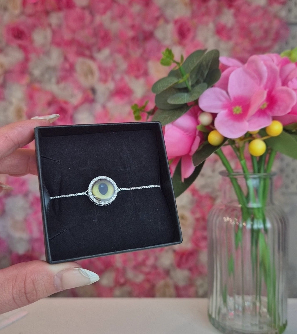 Bracelet souvenir Iris - acier inoxydable & zircon 💎