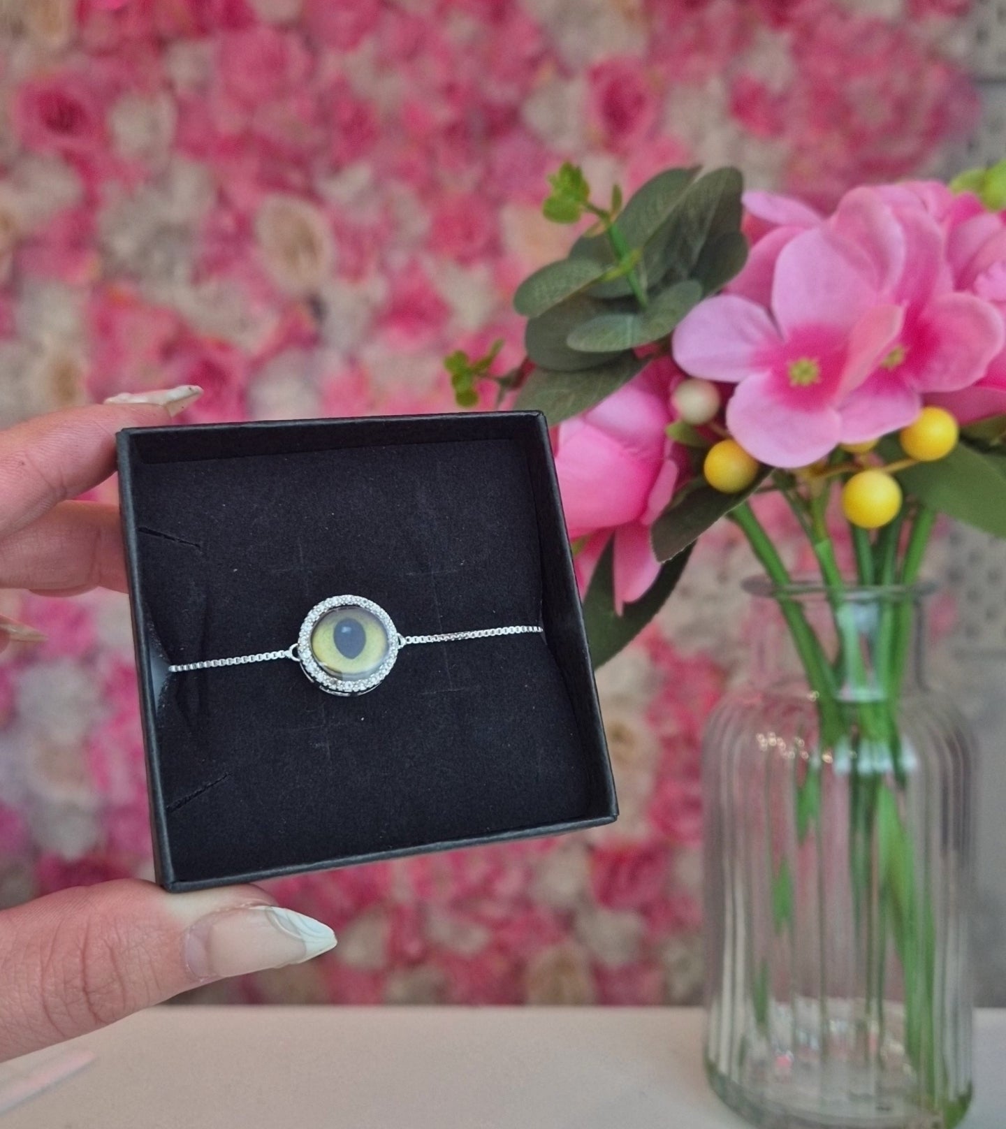 Bracelet souvenir Iris - acier inoxydable & zircon 💎