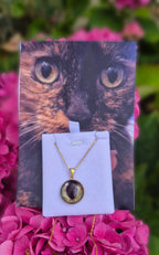 Bijoux collier oeil de chat souvenir hommage animal 