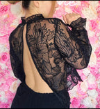 Blouse dentelle dos nu