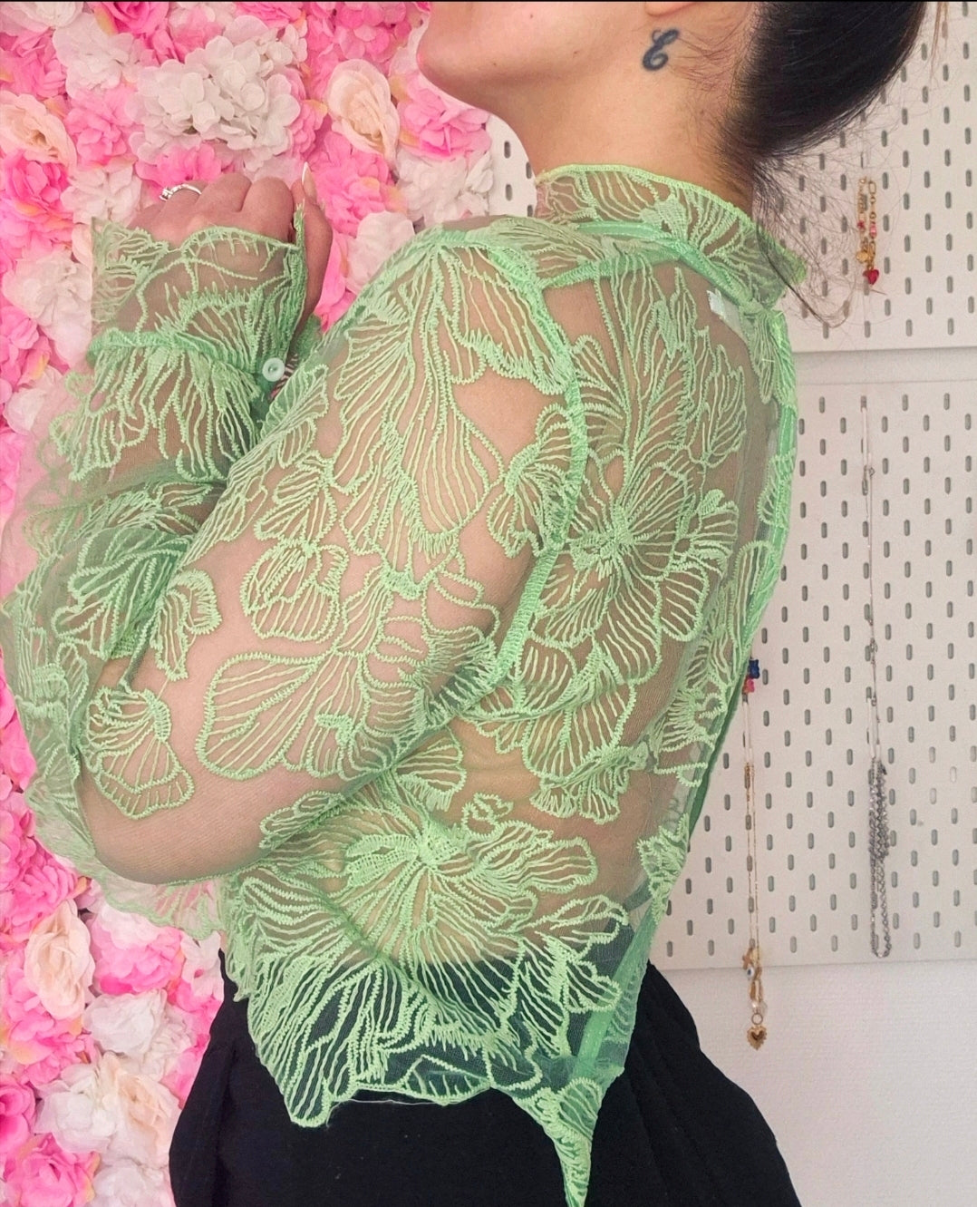 Blouse dentelle dos nu