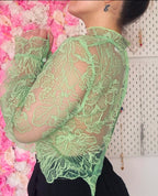 Blouse dentelle dos nu